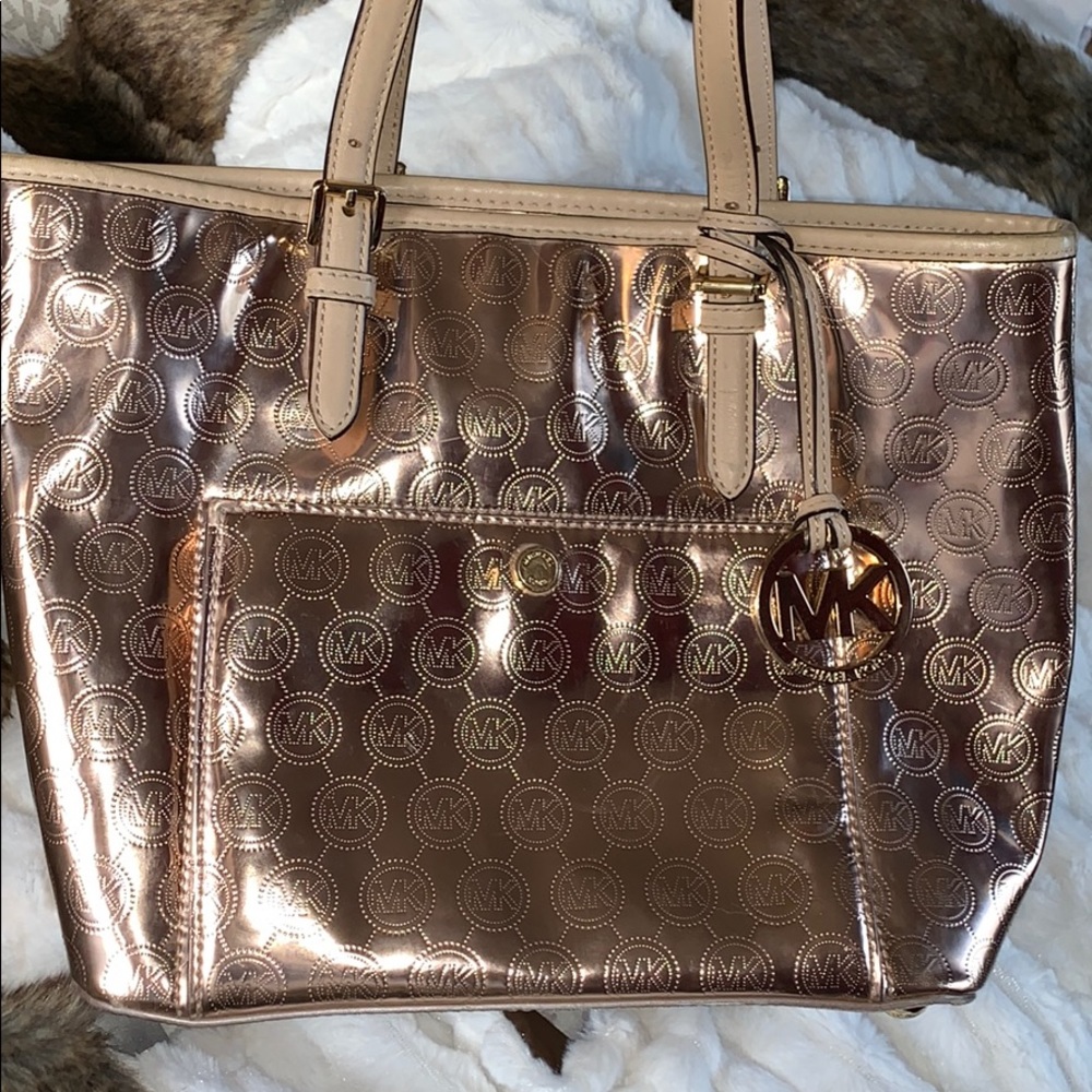 Rose Gold Michael Kors Handbag